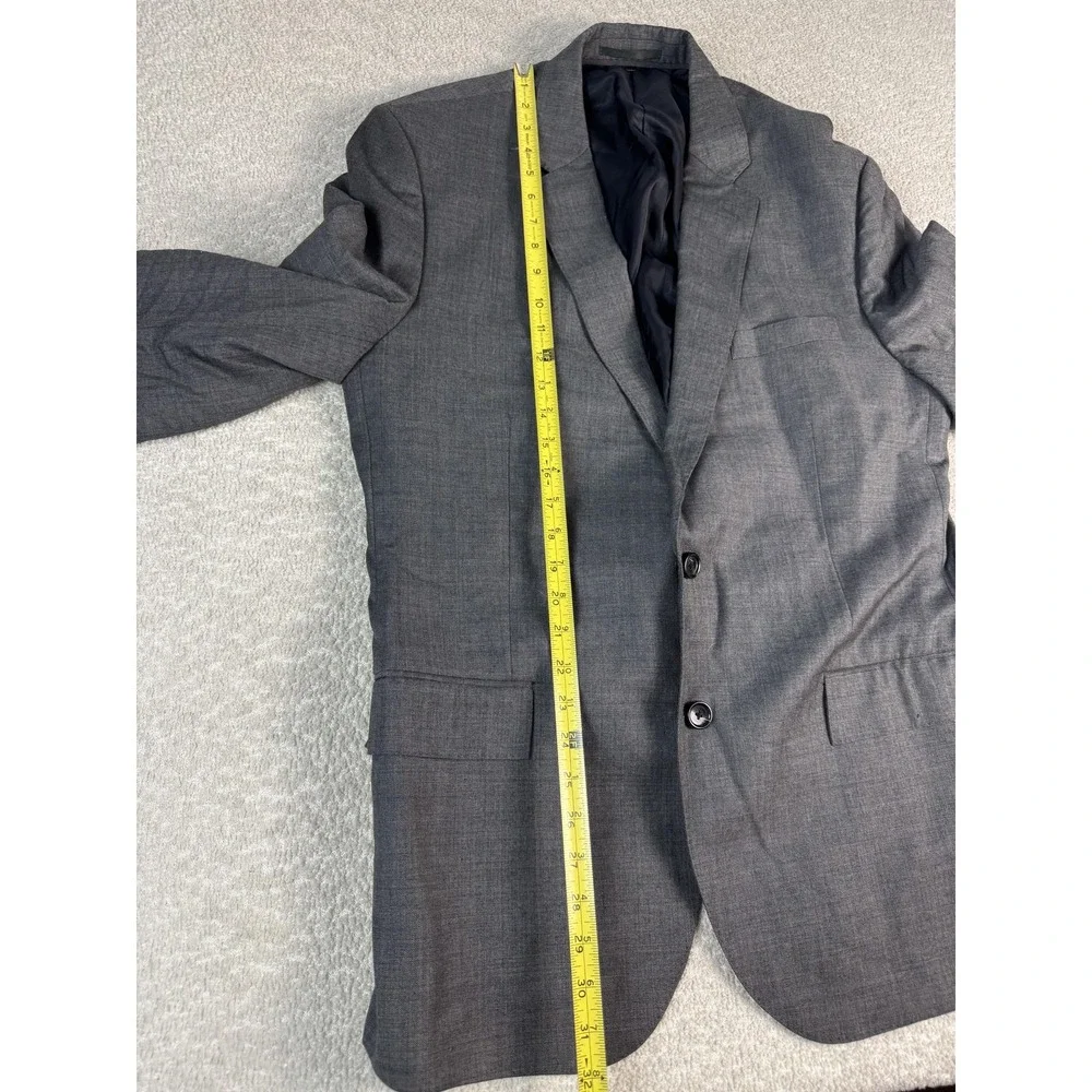 J Crew Ludlow Blazer Mens‎ 46R Gray Wool Two Button Sport Coat Tollegno Italy